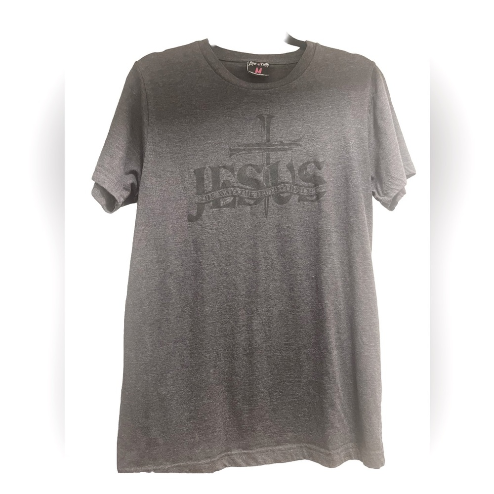 Men's Gray 'Jesus' Graphic Tee
